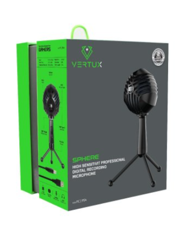 VERTUX Sphere Профессиональный цифровой микрофон PC / PS4 / PS5