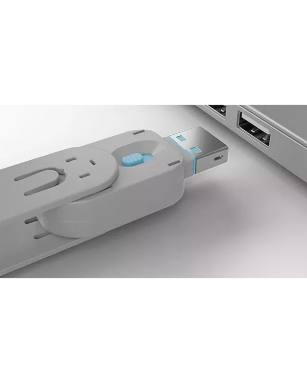 Lindy 40452 USB Type A Набор блокираторов порта 4шт + ключ / синий