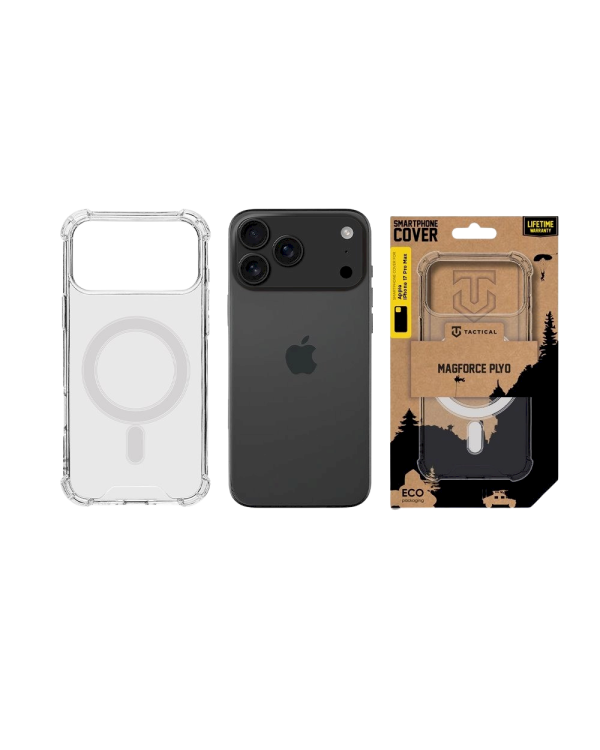 Tactical MagForce Plyo Cover Защитный чехол для Apple iPhone 17 Pro Max / прозрачный