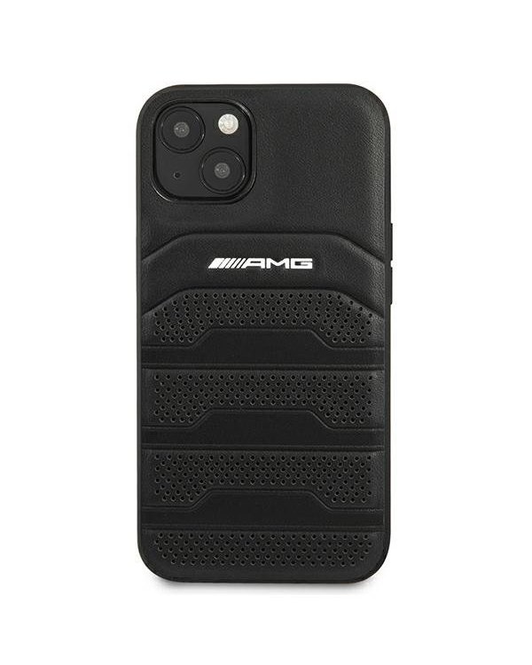 AMG AMHCP13SGSEBK Back Case Кожанный Чехол для телефона Apple iPhone 13 Mini Черный