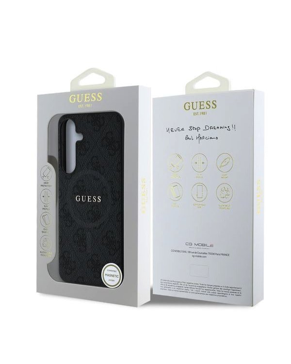 Guess PU Leather 4G Colored Ring MagSafe MagSafe Чехол для Samsung Galaxy S25