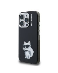 Karl Lagerfeld IML Aquarelle Choupette Case Защитный чехол для iPhone 15 Pro Max / чёрный
