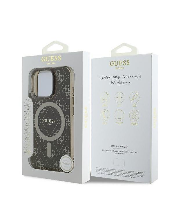 Guess IML 4G Background MagSafe Защитный Чехол для Apple iPhone 16 Pro Max
