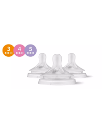 Philips Avent Natural Response SCY960/03 Набор силиконовых пустышек для бутылочек для кормления 3шт.