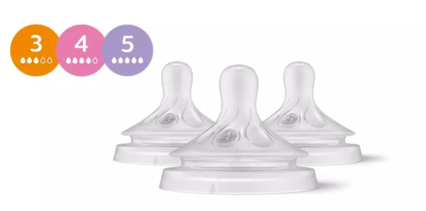 Philips Avent Natural Response SCY960/03 Набор силиконовых пустышек для бутылочек для кормления 3шт.