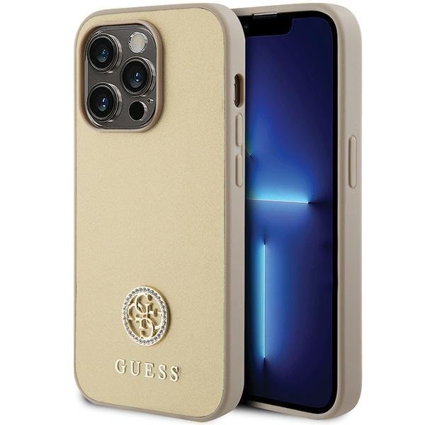 Guess Strass Metal Logo Back Case Защитный Чехол для Apple iPhone 15 Pro Max