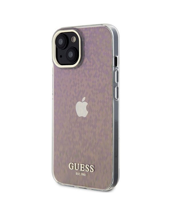 Guess IML Faceted Mirror Disco Iridescent Case Защитный Чехол для iPhone Apple 15
