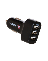 Swissten Triple Премиум Автомобильная зарядка 5.2A USB / 2.1A + 2.1A + 1A