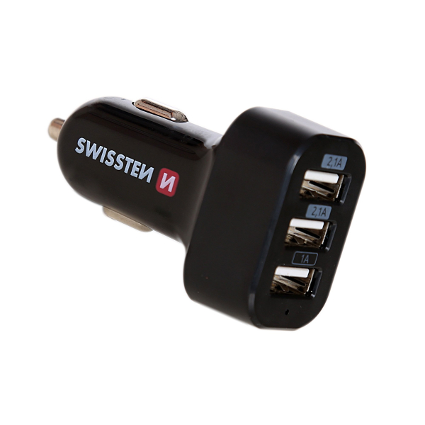 Swissten Triple Премиум Автомобильная зарядка 5.2A USB / 2.1A + 2.1A + 1A Swissten Triple Премиум Автомобильная зарядка 5.2A USB / 2.1A + 2.1A + 1A