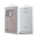 Guess PU Grained 4G Metal Logo Case Защитный чехол для iPhone 15 Pro / розовый