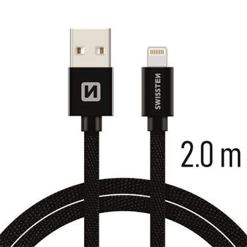 Swissten Textile Fast Charge 3A Lightning Кабель Для Зарядки и Переноса Данных 2m