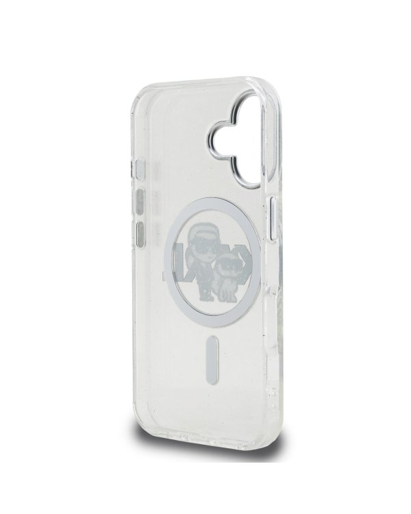 Karl Lagerfeld IML Glitter Karl and Choupette Sketch MagSafe Case Чехол для Apple iPhone 16