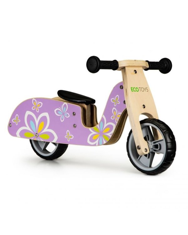 EcoToys Balance Bike из дерева Pink