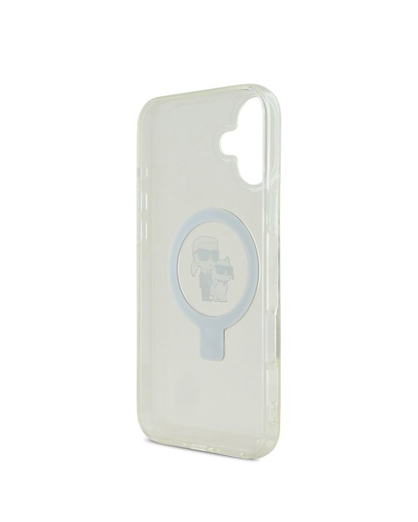 Karl Lagerfeld Ringstand Karl and Choupette MagSafe Case Защитный чехол для iPhone 16 / белый