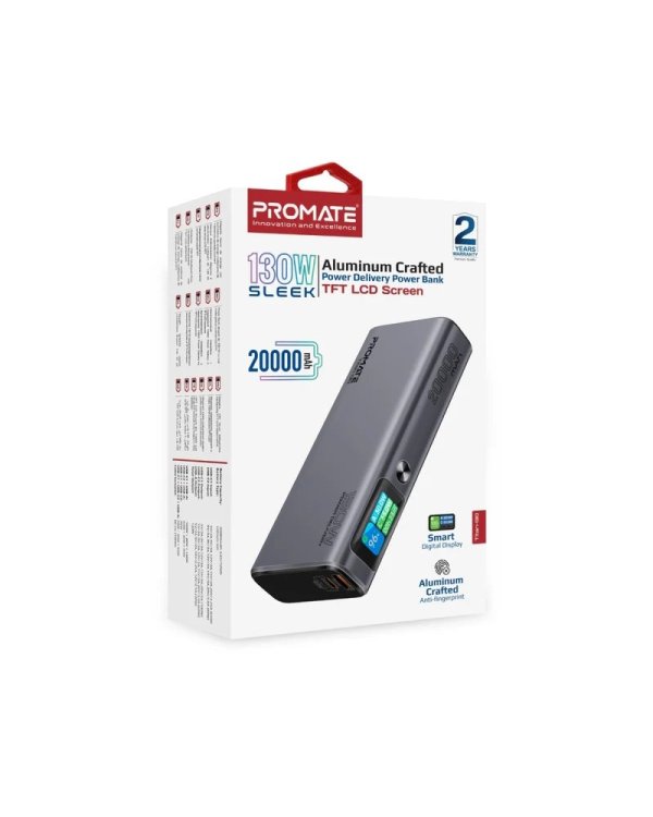 Promate Titan-130 Переносная зарядная батарея 130W / 20000mAh / USB-C PD / QC3.0