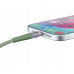 Qualo QTCN-CL-04 Transparent Nylon Kабель USB-C - Lightning / 12W / 1.5m / зеленый
