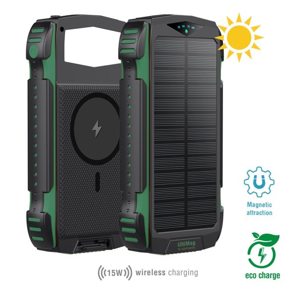 4smart Solar Power Bank Переносная зарядная батарея UltiMag 20000 mAh