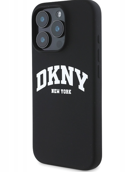 DKNY Silicone White Printed Logo MagSafe Защитный Чехол для Apple iPhone 16 Pro Max