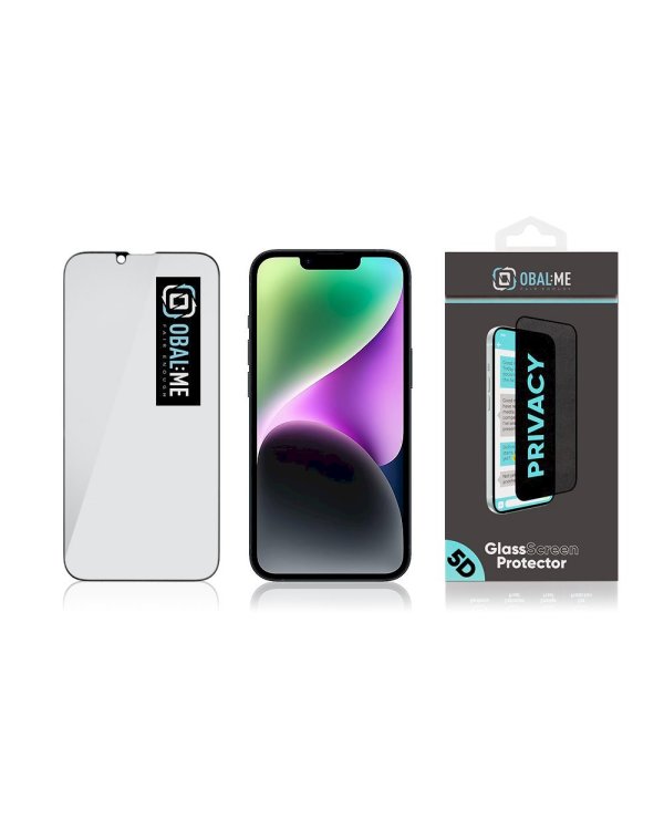 Дополнительное изображение книги «OBAL:ME Privacy 5D Glass Screen Protector Защитное стекло для Apple iPhone 13/13 Pro/14/16e / чёрный»