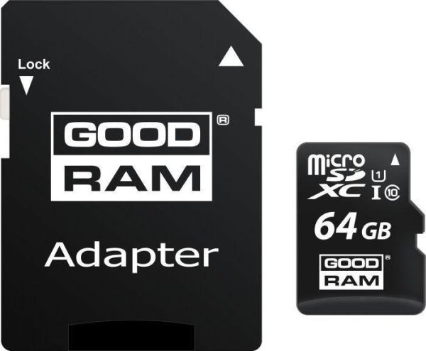 Goodram 64GB Micro SDHC U1-I Class 10 Kарта памяти с адаптером