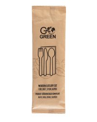 Go Green Набор Деревянных Столовых Приборов