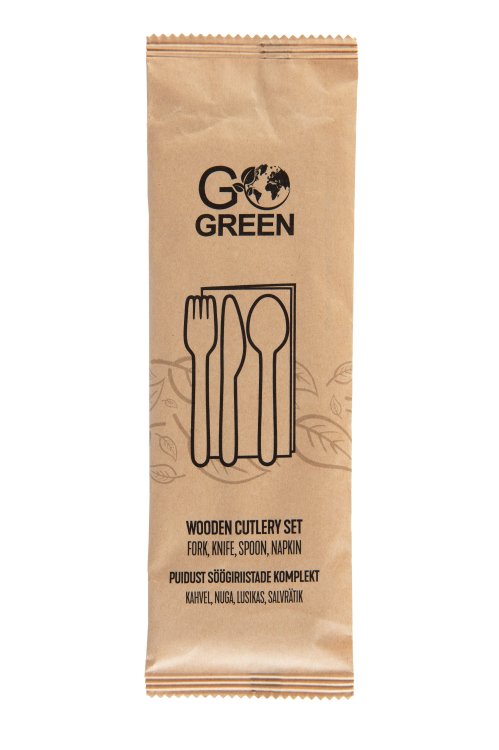 Go Green Набор Деревянных Столовых Приборов