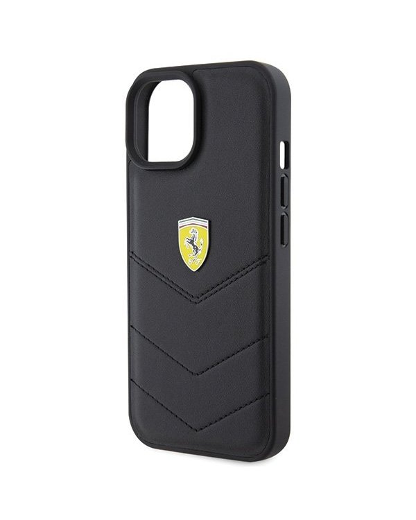 Ferrari Quilted Metal Logo Back Case Защитный Чехол для Apple iPhone 15