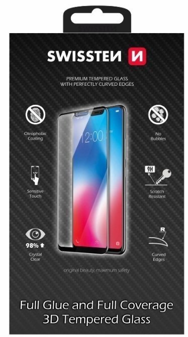 Обложка книги «Swissten Ultra Durable Full Face / Full Glue Tempered Glass Premium 9H Защитное стекло Xiaomi Redmi Note 9 Черное»