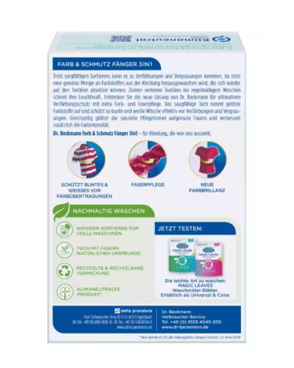 Dr. beckmann 186154 Салфетки для сбора краски и грязи 40 шт.