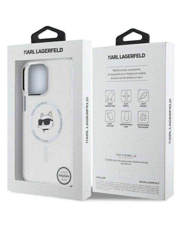Karl Lagerfeld KLHMP13XHLSCHH IML Metal Choupette Head Чехол для Apple iPhone 13 Pro Max