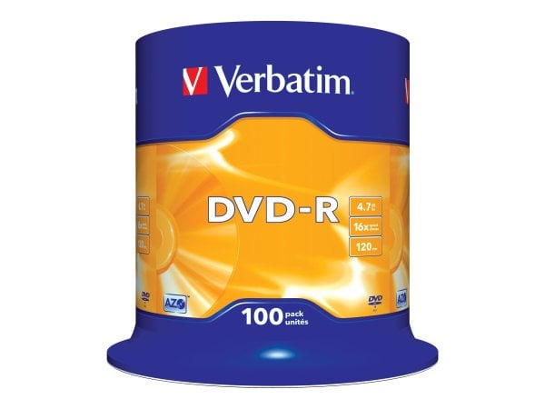 Verbatim DVD-R Записываемые Диски 100шт