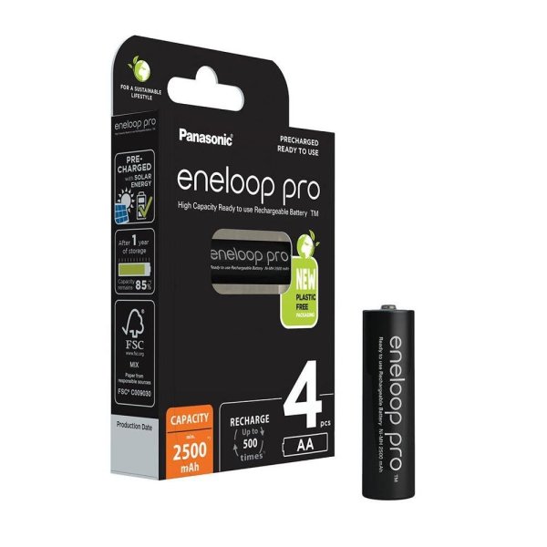Panasonic Eneloop Pro Аккумуляторные Батарейки 4xAA / 2500mAh