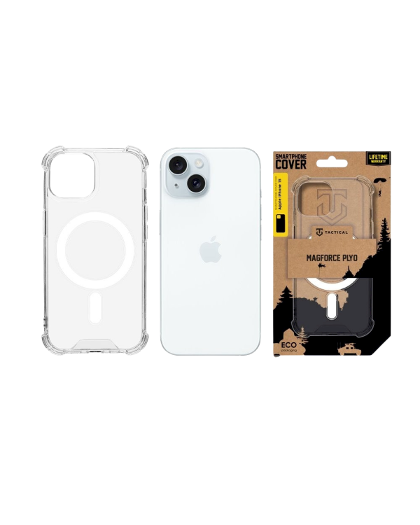 Tactical MagForce Plyo Cover Защитный чехол для Apple iPhone 15 / прозрачный