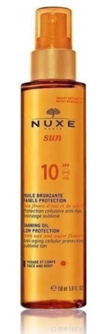 Nuxe Sun Tanning Oil Mасло для загара SPF10 150ml