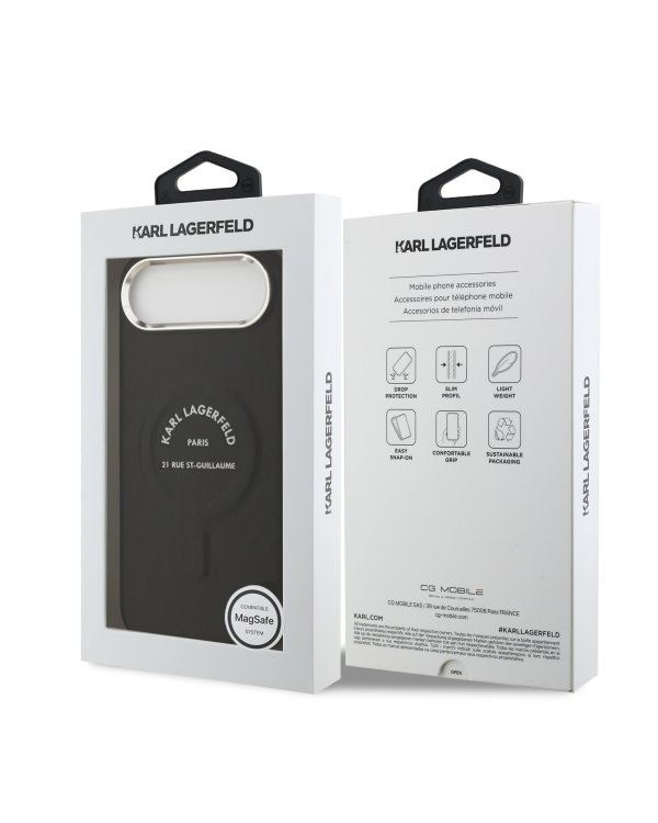 Karl Lagerfeld PU RSG Logo MagSafe Case Защитный чехол для iPhone Air / чёрный