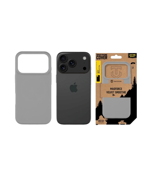 Tactical MagForce Velvet Smoothie Cover Защитный чехол для Apple iPhone 17 Pro / серый