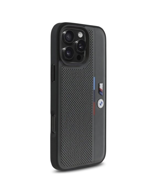 BMW M Perforated Tricolor Detail Line Защитный Чехол для Apple iPhone 16 Pro