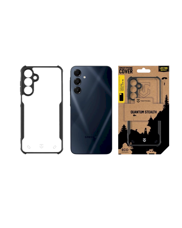 Tactical Quantum Stealth Cover Защитный чехол для Samsung Galaxy A16 4G/5G / прозрачный/чёрный