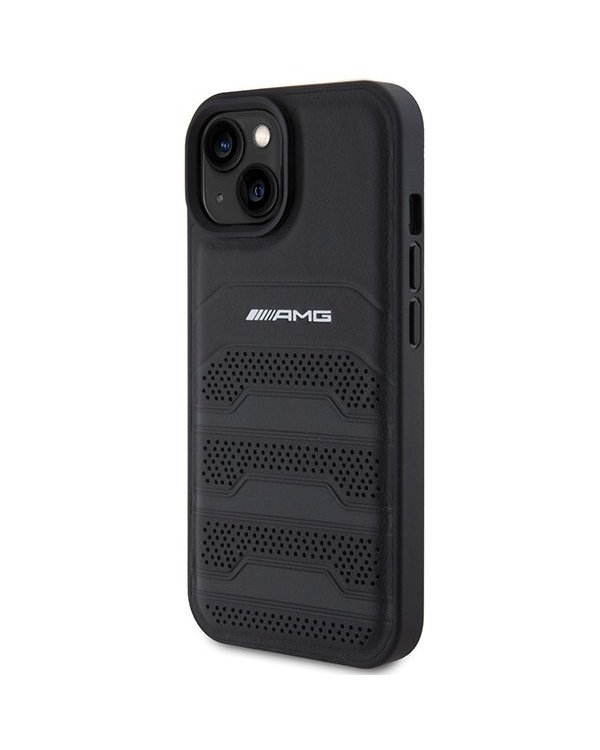 AMG Leather Debossed Lines Back Case Защитный Чехол для Apple iPhone 15 Plus