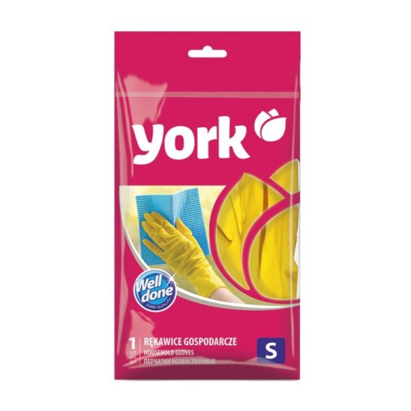 York Хозяйственные Резиновые Перчатки  S Размер