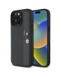 BMW M Perforated Tricolor Detail Line Защитный Чехол для Apple iPhone 16 Pro