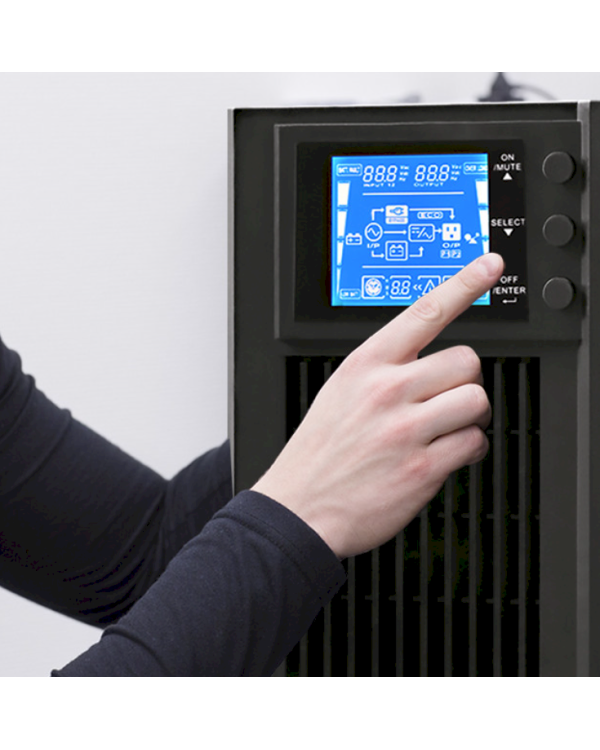 Qoltec 5264 Pure Sine Wave ИБП / 1kVA / 800W / AVR / LCD