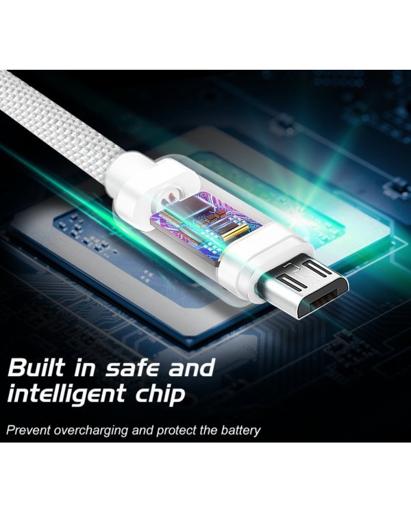 Swissten Textile Quick Charge Универсальный Micro USB Кабель данных 3m