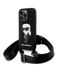 Karl Lagerfeld Crossbody Silicone Ikonik Back Case Защитный Чехол для Apple iPhone 15 Pro Max