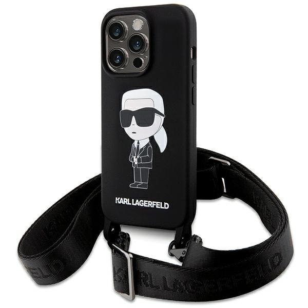 Karl Lagerfeld Crossbody Silicone Ikonik Back Case Защитный Чехол для Apple iPhone 15 Pro Max Karl Lagerfeld Crossbody Silicone Ikonik Back Case Защитный Чехол для Apple iPhone 15 Pro Max
