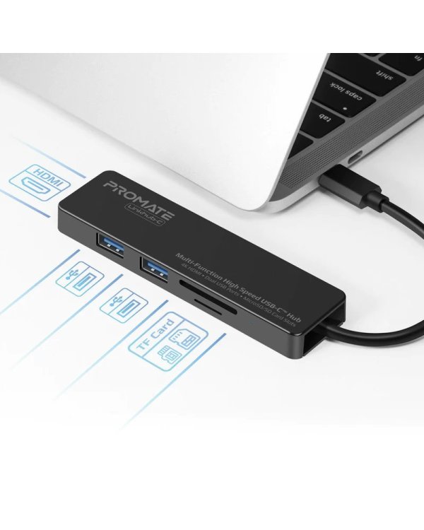 PROMATE LinkHub-C USB-C to HDMI 4K / 2X USB 3.0 / SD
