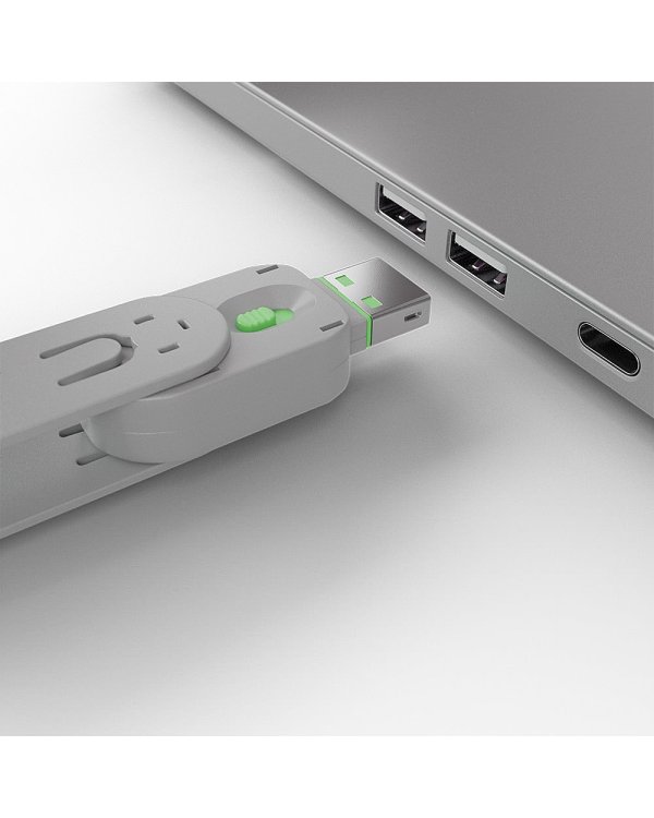 Lindy 40451 USB Type A Набор блокираторов порта 4шт + ключ / зелёный
