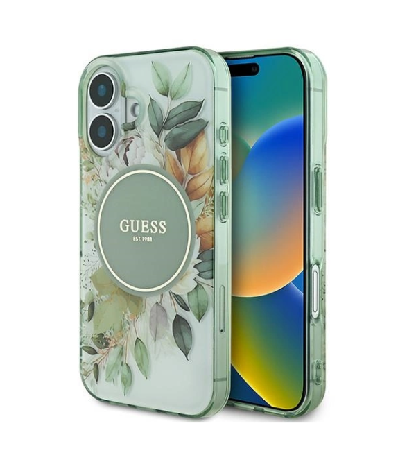 Guess IML Flower & Tonal Circle MagSafe Защитный Чехол для Apple iPhone 16