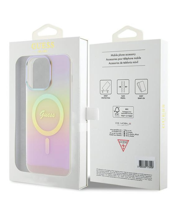 Guess IML MagSafe Iridescent Case Защитный Чехол для Apple iPhone 15 Pro