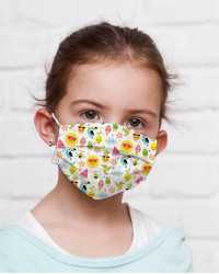 Mocco Pineapple Детская хлопковая маска для лица 15x25 cm многократного использования